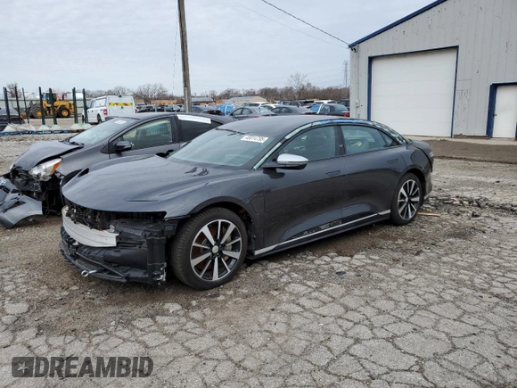 2022 Lucid Air Grand Touring with VIN 50EA1GBA4NA003836, listed as a Copart auction lot 48914795 with 0 mi miles and Salvage Title. Bid and sale history available at carsss.com. Image 1.