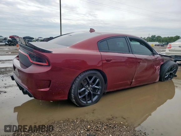 2021 Dodge Charger R/T with VIN 2C3CDXCT6MH504218, listed as a Copart auction lot 60407915 with 67,596 mi miles and Salvage title. Bid and sale history available at DreamBid. Image 3.