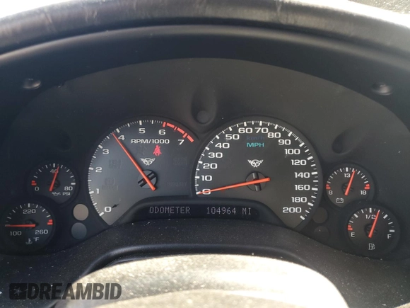 2002 Chevrolet Corvette with VIN 1G1YY22G825121021, listed as a Copart auction lot 49741235 with 104,964 mi miles and Salvage Title. Bid and sale history available at carsss.com. Image 9.