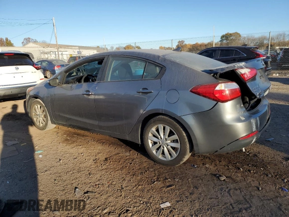 2016 Kia Forte LX with VIN KNAFX4A62G5574870, listed as a Copart auction lot 76956984 with 86,833 mi miles and Salvage Title. Bid and sale history available at carsss.com. Image 2.