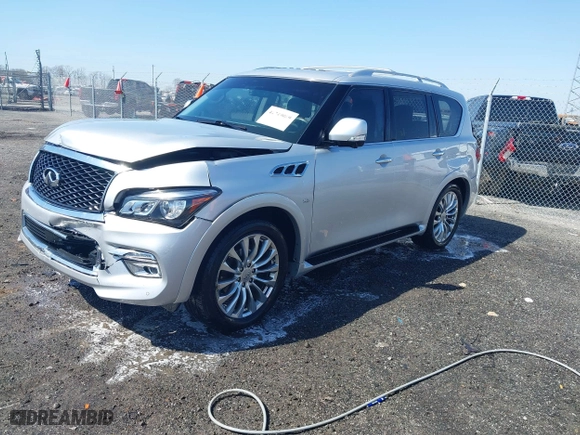 2015 Infiniti QX80 with VIN JN8AZ2NF3F9573163, listed as a IAAI auction lot 41749069 with 134,165 mi miles. Bid and sale history available at carsss.com. Image 22.