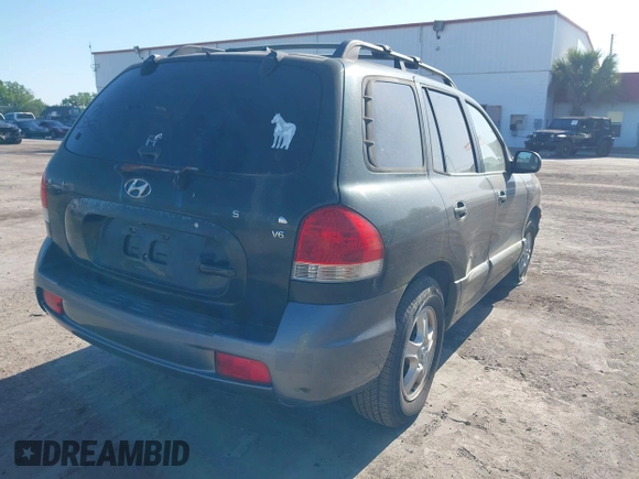 2006 Hyundai Santa Fe GLS with VIN KM8SC13D26U100098, listed as a IAAI auction lot 41985471 with 155,808 mi miles and . Bid and sale history available at DreamBid. Image 4.