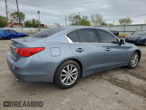 2017 Infiniti Q50 Signature Edition with VIN JN1EV7AR1HM835769, listed as a Copart auction lot 55125745 with 97,290 mi miles and Salvage title. Bid and sale history available at DreamBid. Image 3.