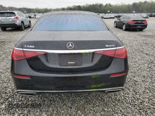 2023 Mercedes-Benz S 580 with VIN W1K6G7GB0PA184579, listed as a Copart auction lot 50176075 with 8,766 mi miles and Salvage Title. Bid and sale history available at DreamBid. Image 6.
