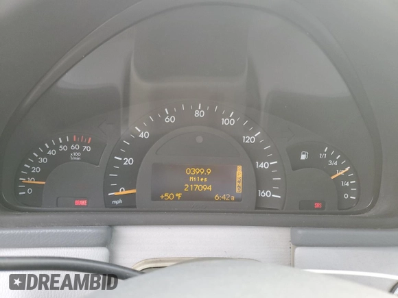 2004 Mercedes-Benz C 320 with VIN WDBRF64J24F545033, listed as a Copart auction lot 87768455 with 217,094 mi miles and Salvage Title. Bid and sale history available at DreamBid. Image 9.