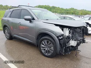 2022 Nissan Pathfinder SV with VIN 5N1DR3BA5NC237602, listed as a IAAI auction lot 42138843 with 82,412 mi miles and . Bid and sale history available at DreamBid. Image 1.