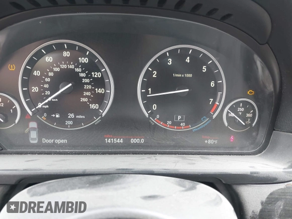 2013 BMW 5 Series 550i with VIN WBAFR9C55DDX80830, listed as a IAAI auction lot 41918926 with 141,544 mi miles and . Bid and sale history available at carsss.com. Image 7.