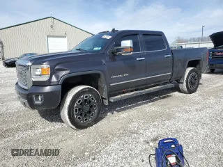 2015 GMC Sierra 2500HD available WiFi Denali with VIN 1GT120E84FF535352, listed as a Copart auction lot 46753315 with 155,369 mi miles and Salvage Title. Bid and sale history available at carsss.com. Image 1.