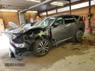 2023 Nissan Pathfinder Platinum z VIN 5N1DR3DK6PC228996, wystawiony jako Copart lot #58937335 z przebiegiem 24 356 mil mil oraz Szkoda całkowita • Salvage title. Historia ofert i sprzedaży dostępna na DreamBid. Obrazek 1.