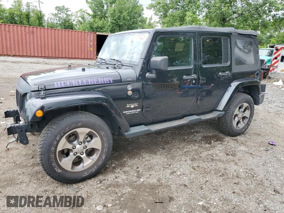 2016 Jeep Wrangler Unlimited Sahara with VIN 1C4BJWEG8GL150249, listed as a Copart auction lot 57574525 with 104,206 mi miles and Salvage title. Bid and sale history available at DreamBid. Image 1.