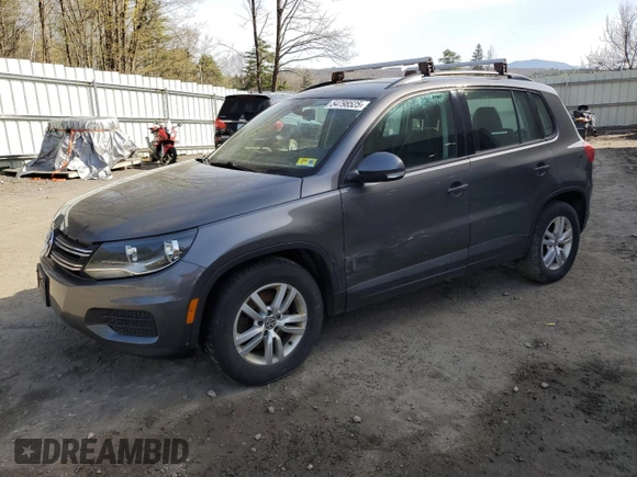 2016 Volkswagen Tiguan S with VIN WVGBV7AXXGW538299, listed as a Copart auction lot 54798525 with 149,961 mi miles and Clean Title. Bid and sale history available at DreamBid. Image 1.