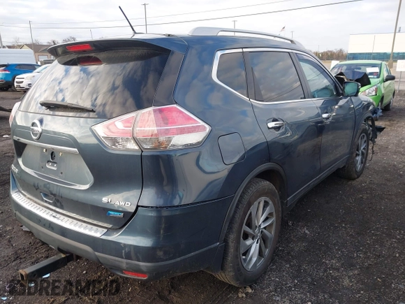 2014 Nissan Rogue SL with VIN 5N1AT2MV1EC849200, listed as a IAAI auction lot 41928886 with 153,467 mi miles. Bid and sale history available at carsss.com. Image 4.