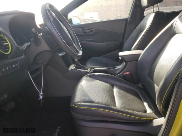 2019 Hyundai Kona Ultimate with VIN KM8K53A54KU215197, listed as a Copart auction lot 84950934 with 68,600 mi miles and Salvage Title. Bid and sale history available at carsss.com. Image 7.