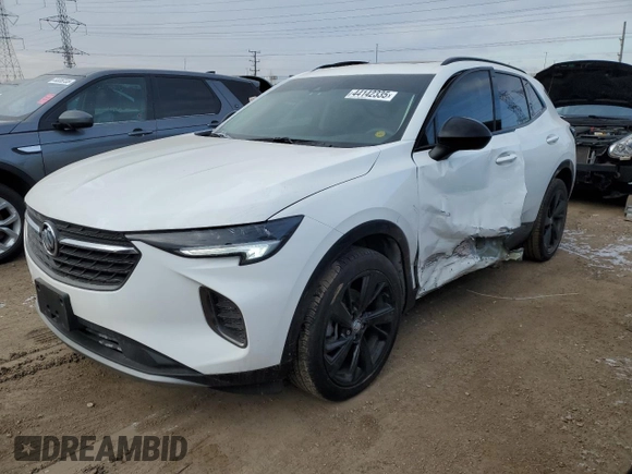 2022 Buick Envision Preferred with VIN LRBAZLR47ND049177, listed as a Copart auction lot 44142335 with 38,641 mi miles and Salvage Title. Bid and sale history available at carsss.com. Image 1.