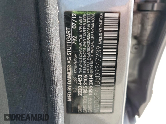 2013 Mercedes-Benz C 250 Sport z VIN WDDGF4HB5DR247239, wystawiony jako Copart lot #55534235 z przebiegiem 150 674 mil mil oraz Szkoda całkowita • Salvage title. Historia ofert i sprzedaży dostępna na DreamBid. Obrazek 12.