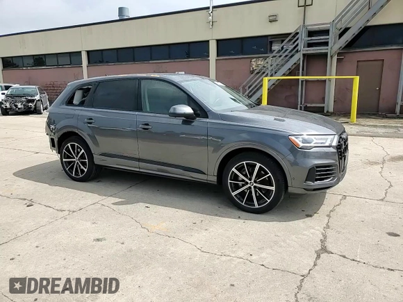 2021 Audi Q7 Premium Plus with VIN WA1LXAF7XMD035947, listed as a Copart auction lot 59604885 with 25,850 mi miles and Salvage title. Bid and sale history available at DreamBid. Image 15.