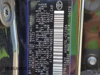2022 Toyota Camry SE z VIN 4T1G11AK7NU657892, wystawiony jako Copart lot #53624045 z przebiegiem 72 404 mil mil oraz Szkoda całkowita • Salvage title. Historia ofert i sprzedaży dostępna na DreamBid. Obrazek 12.
