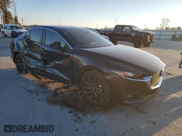 2025 Mazda 3 S Select Sport with VIN JM1BPABM0S1765829, listed as a Copart auction lot 87553785 with 1,283 mi miles and Salvage Title. Bid and sale history available at DreamBid. Image 4.