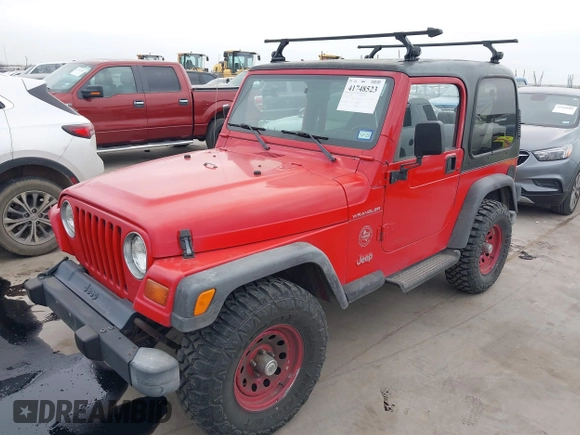 1998 Jeep Wrangler SE with VIN 1J4FY29P2WP791317, listed as a IAAI auction lot 41748523 with 169,052 mi miles. Bid and sale history available at carsss.com. Image 17.