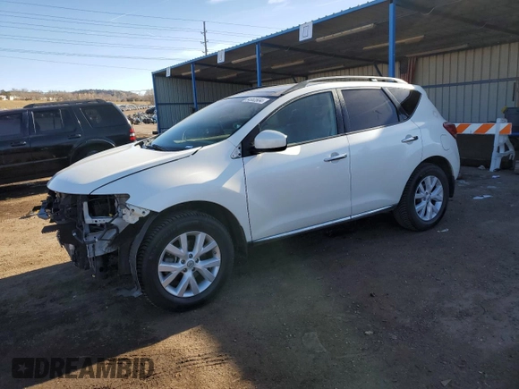 2013 Nissan Murano S with VIN JN8AZ1MU8DW204775, listed as a Copart auction lot 84963904 with 95,655 mi miles and Salvage Title. Bid and sale history available at carsss.com. Image 1.