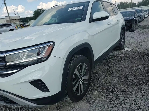 2022 Volkswagen Atlas 2.0T SE with VIN 1V2DP2CA5NC550196, listed as a Copart auction lot 72036934 with 66,495 mi miles and Salvage Title. Bid and sale history available at carsss.com. Image 11.