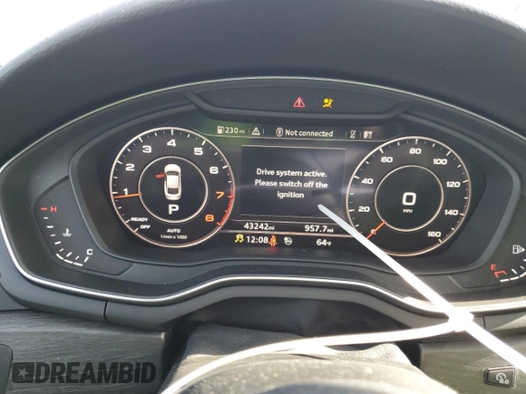 2019 Audi A5 Sportback Premium Plus with VIN WAUENCF57KA039951, listed as a Copart auction lot 80901513 with 43,242 mi miles. Bid and sale history available at carsss.com. Image 9.
