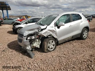 2016 Chevrolet Trax LS with VIN KL7CJKSB8GB756773, listed as a Copart auction lot 49073675 with 60,016 mi miles and Salvage Title. Bid and sale history available at carsss.com. Image 1.