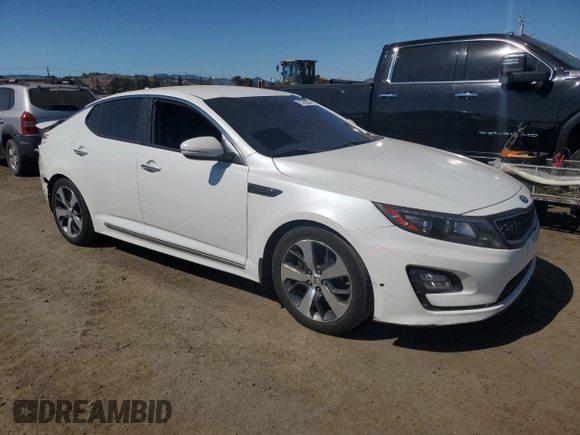 2015 Kia Optima Hybrid EX with VIN KNAGN4AD3F5087765, listed as a Copart auction lot 73155834 with 195,098 mi miles and Salvage Title. Bid and sale history available at carsss.com. Image 4.