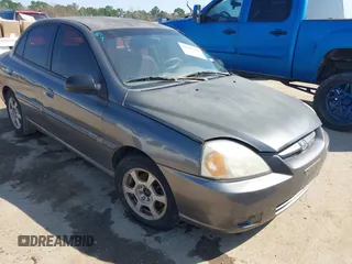 2005 Kia Rio with VIN KNADC125356379472, listed as a IAAI auction lot 41685248 with 175,338 mi miles. Bid and sale history available at carsss.com. Image 1.