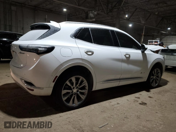2021 Buick Envision Avenir with VIN LRBFZSR45MD060144, listed as a Copart auction lot 88958375 with 25,968 mi miles and Salvage Title. Bid and sale history available at carsss.com. Image 3.