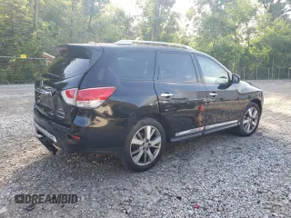 2015 Nissan Pathfinder Platinum with VIN 5N1AR2MM3FC697539, listed as a Copart auction lot 63624355 with 97,370 mi miles and Salvage title. Bid and sale history available at DreamBid. Image 3.