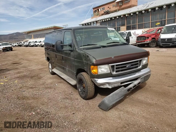 2005 Ford Econoline Passenger XL with VIN 1FBNE31L75HA17246, listed as a Copart auction lot 46470884 with 194,029 mi miles and Salvage Title. Bid and sale history available at carsss.com. Image 12.