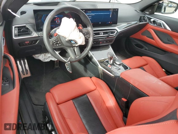 2024 BMW M4 Competition xDrive with VIN WBS43AZ00RCP40783, listed as a Copart auction lot 45813225 with 8,095 mi miles and Salvage Title. Bid and sale history available at carsss.com. Image 8.