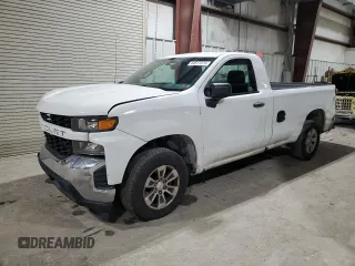 2020 Chevrolet Silverado 1500 Work Truck with VIN 3GCNWAEF1LG331483, listed as a Copart auction lot 44517375 with 100,453 mi miles and Salvage Title. Bid and sale history available at carsss.com. Image 1.