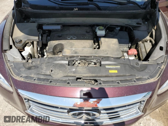 2015 Infiniti QX60 with VIN 5N1AL0MNXFC543215, listed as a Copart auction lot 52249185 with 76,482 mi miles and Salvage Title. Bid and sale history available at carsss.com. Image 12.
