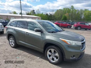 2014 Toyota Highlander Limited with VIN 5TDYKRFH2ES029213, listed as a IAAI auction lot 42039623 with 138,091 mi miles and . Bid and sale history available at DreamBid. Image 1.