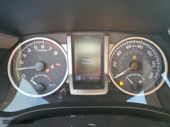 2020 Toyota Tacoma 2WD SR5 with VIN 3TMAZ5CN0LM129632, listed as a Copart auction lot 41922215 with 99,743 mi miles and Non Repairable. Bid and sale history available at carsss.com. Image 9.