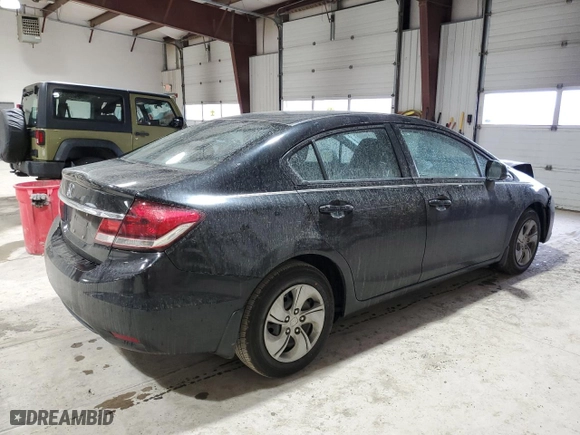 2013 Honda Civic Sdn LX with VIN 2HGFB2F58DH600707, listed as a Copart auction lot 46729855 with 143,750 mi miles and Salvage Title. Bid and sale history available at carsss.com. Image 3.