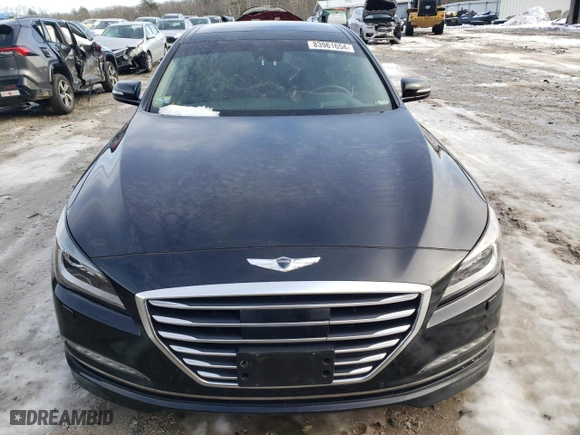 2017 Genesis G80 3.8L with VIN KMHGN4JE9HU211568, listed as a Copart auction lot 83961654 with 80,500 mi miles and Salvage Title. Bid and sale history available at carsss.com. Image 5.