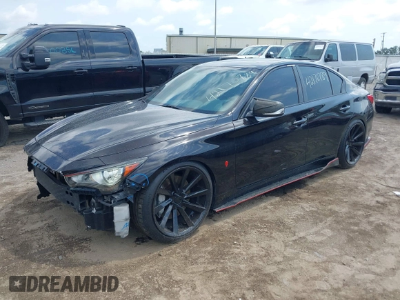 2015 Infiniti Q50 Premium z VIN JN1BV7AR8FM398319, wystawiony jako IAAI lot #42170789 z przebiegiem 86 108 mil mil oraz . Historia ofert i sprzedaży dostępna na DreamBid. Obrazek 2.