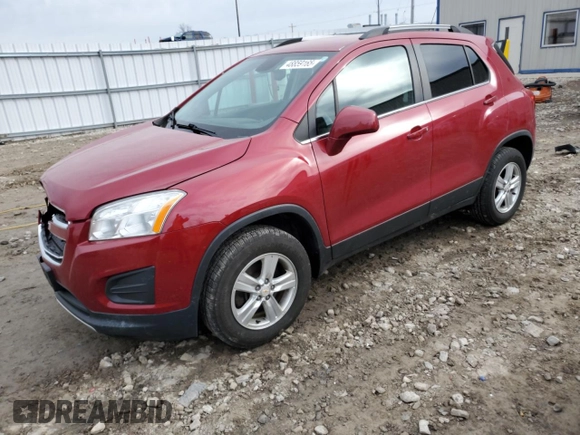 2015 Chevrolet Trax LT with VIN KL7CJRSB4FB111870, listed as a Copart auction lot 48859165 with 133,840 mi miles and Clean Title. Bid and sale history available at carsss.com. Image 1.