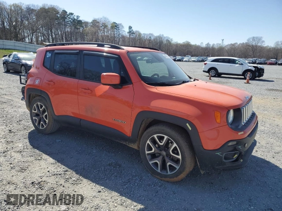 2015 Jeep Renegade Latitude with VIN ZACCJABT1FPB42710, listed as a Copart auction lot 49831015 with 196,048 mi miles and Salvage Title. Bid and sale history available at carsss.com. Image 4.