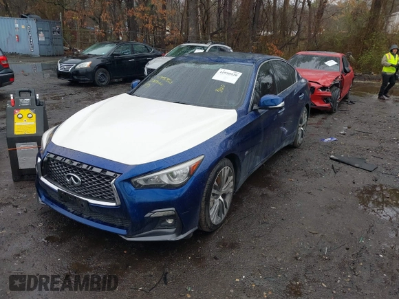2018 Infiniti Q50 3.0t LUXE with VIN JN1EV7AR9JM430622, listed as a IAAI auction lot 41950920 with 88,588 mi miles. Bid and sale history available at carsss.com. Image 17.