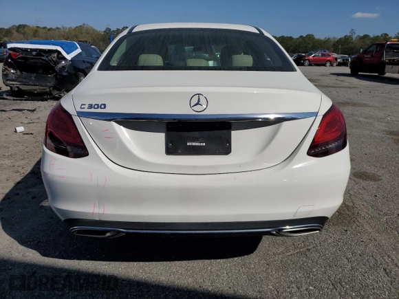 2020 Mercedes-Benz C with VIN W1KWF8DB5LR593475, listed as a Copart auction lot 49991955 with 33,108 mi miles and Salvage Title. Bid and sale history available at carsss.com. Image 6.