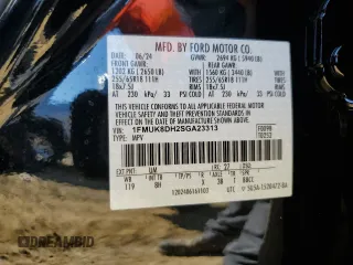 2025 Ford Explorer Active with VIN 1FMUK8DH2SGA23313, listed as a Copart auction lot 73222004 with 646 mi miles and Salvage Title. Bid and sale history available at carsss.com. Image 13.