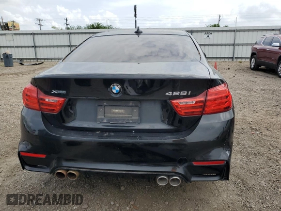 2015 BMW 4 Series 428i xDrive with VIN WBA3N9C50FK247264, listed as a Copart auction lot 54709725 with 75,218 mi miles and Salvage title. Bid and sale history available at DreamBid. Image 6.