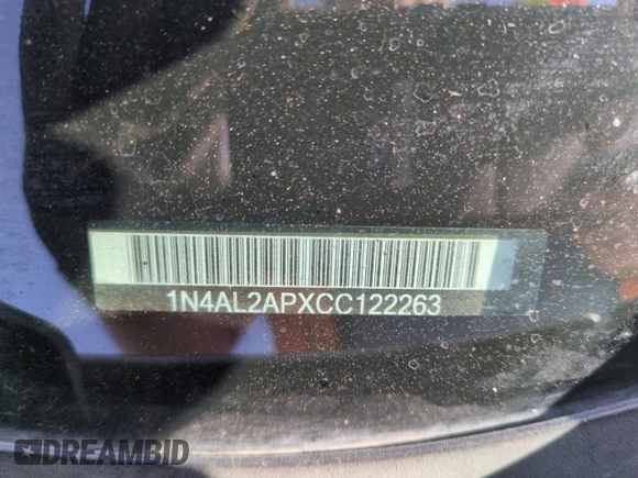 2012 Nissan Altima S with VIN 1N4AL2APXCC122263, listed as a Copart auction lot 49653345 with 230,012 mi miles and Salvage Title. Bid and sale history available at DreamBid. Image 12.