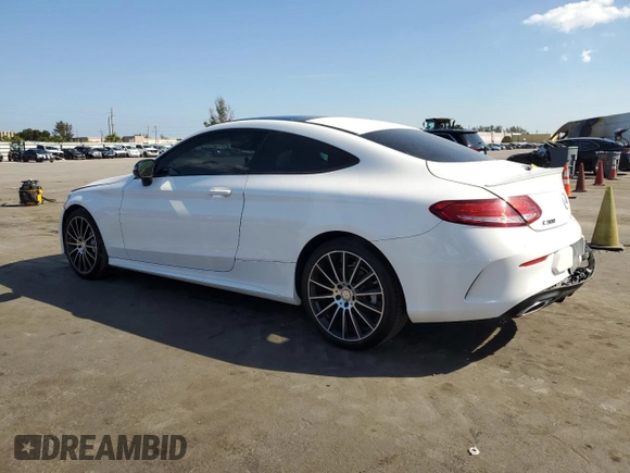 2017 Mercedes-Benz C 300 with VIN WDDWJ4JB9HF475756, listed as a Copart auction lot 47280885 with 93,585 mi miles and Salvage Title. Bid and sale history available at DreamBid. Image 2.