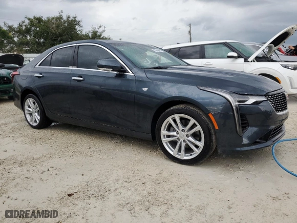 2021 Cadillac CT4 Luxury with VIN 1G6DK5RK5M0135450, listed as a Copart auction lot 73943864 with 8,495 mi miles and Non Repairable. Bid and sale history available at carsss.com. Image 4.