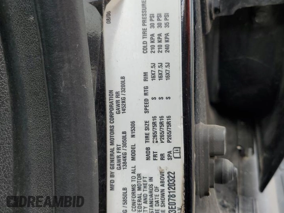 2007 Hummer H3 SUV with VIN 5GTDN13E078120322, listed as a Copart auction lot 72453664 with 238,263 mi miles and Non Repairable. Bid and sale history available at carsss.com. Image 14.